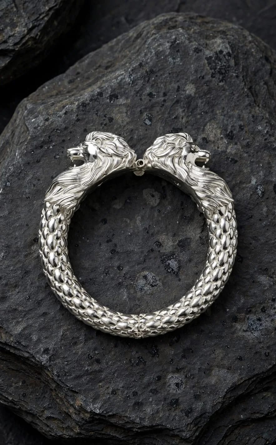 Woven Lion-Head Kada