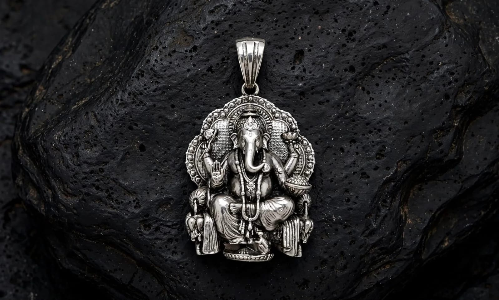 Ganesha on Throne Pendant