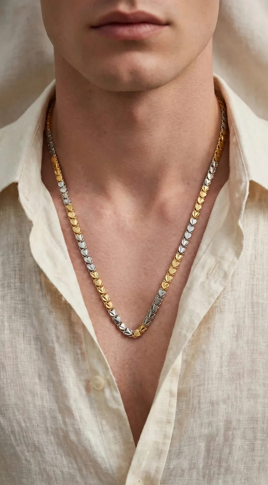 Men's Two-Tone Scale Link Chain