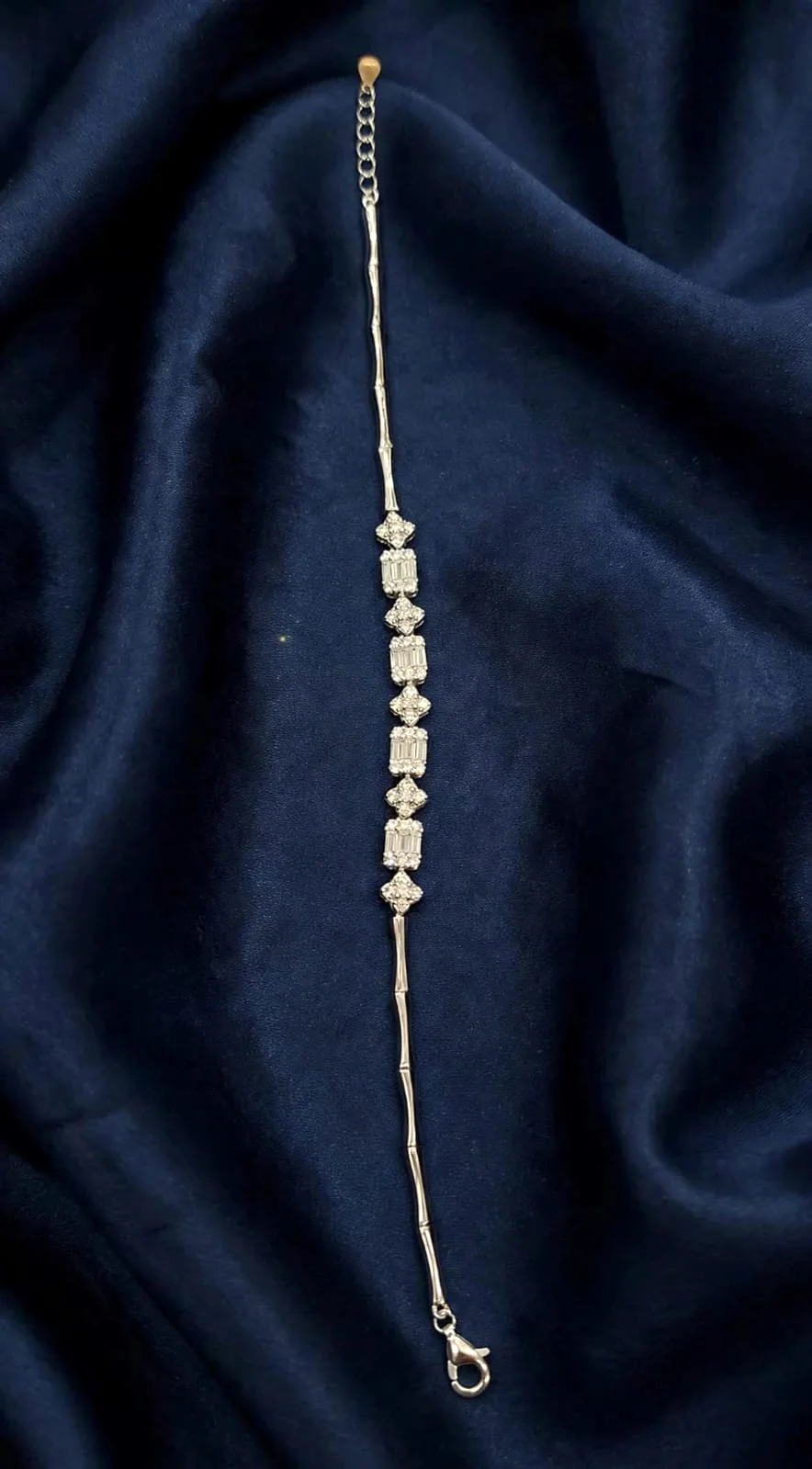Baguette Block Cluster Bracelet