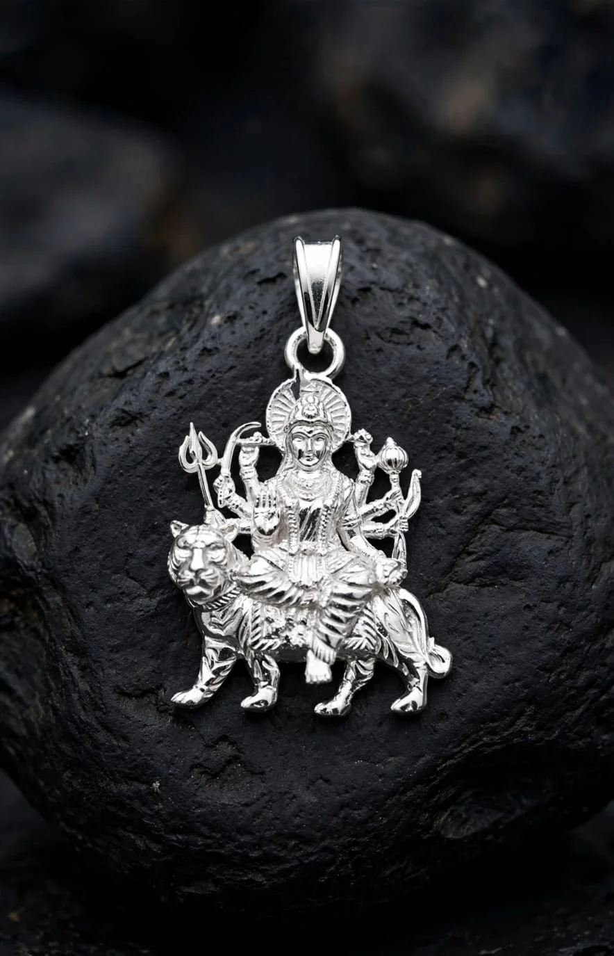 Durga on Lion Pendant