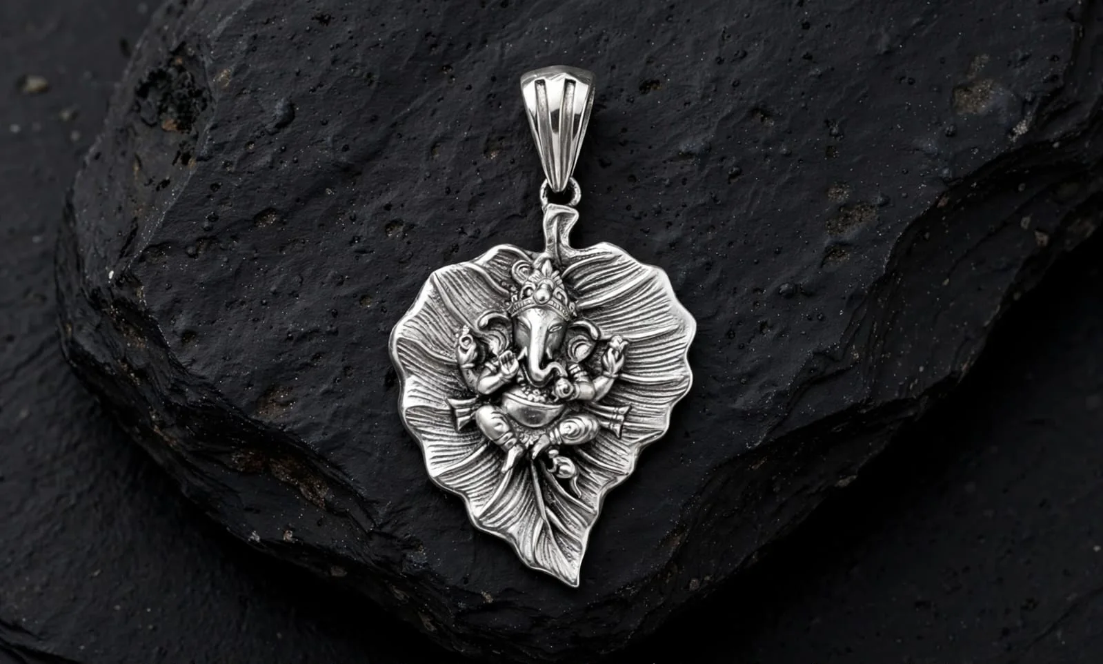 Ganesha on Leaf Pendant