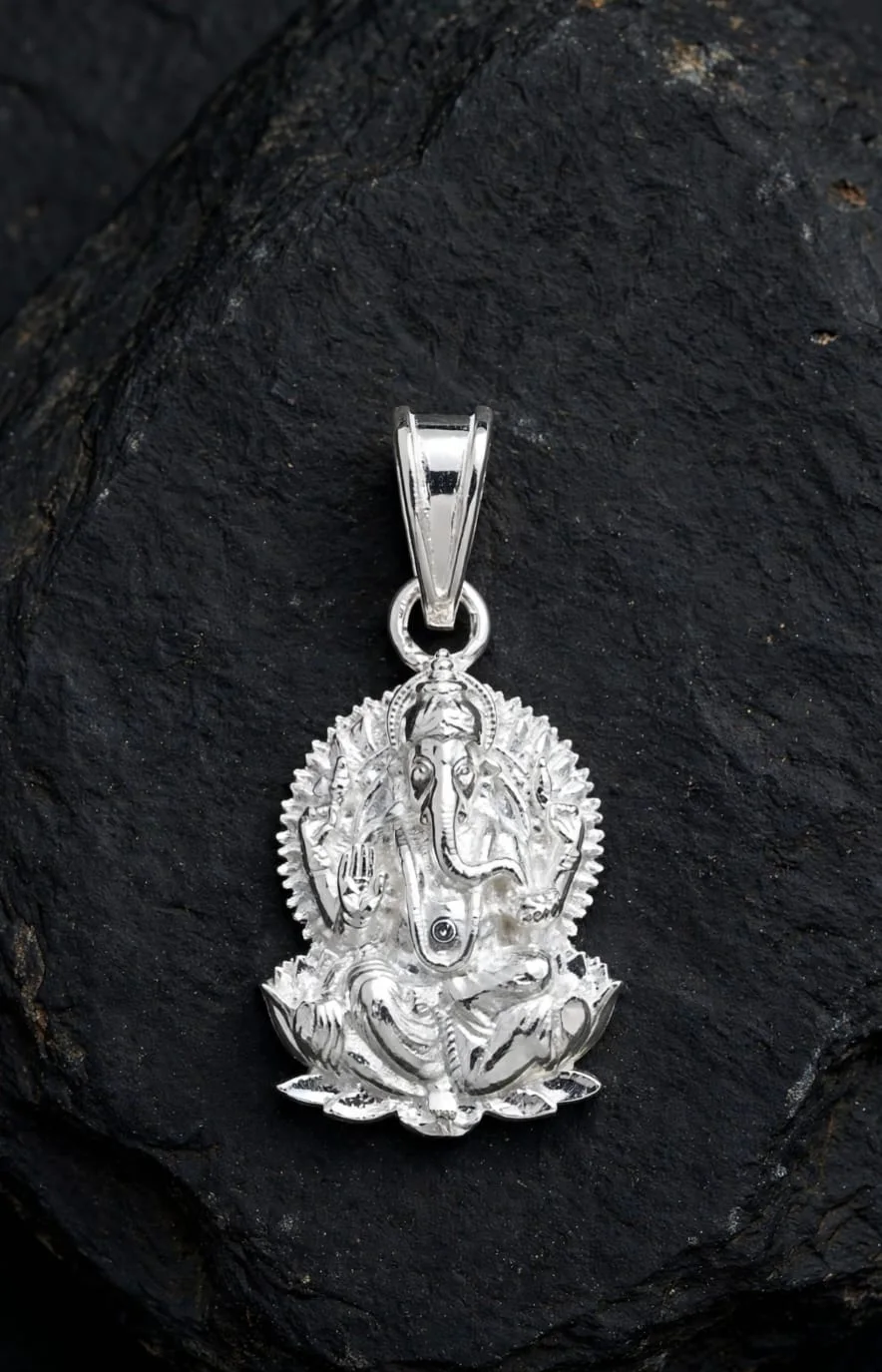 Ganesha with Lotus Halo Pendant