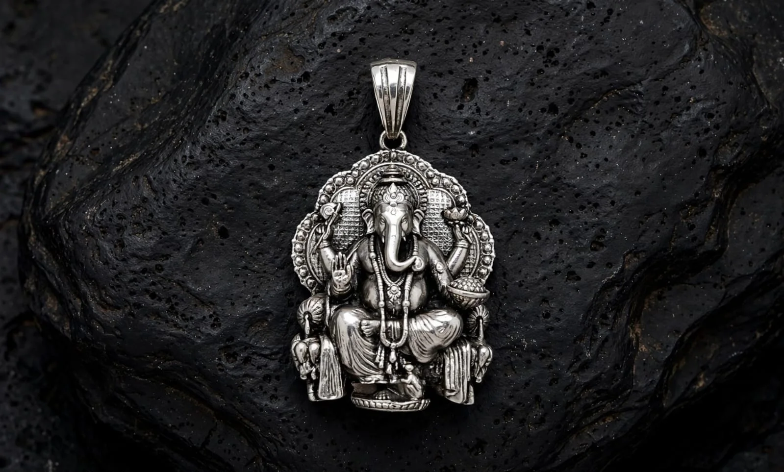 Ganesha on Throne Pendant