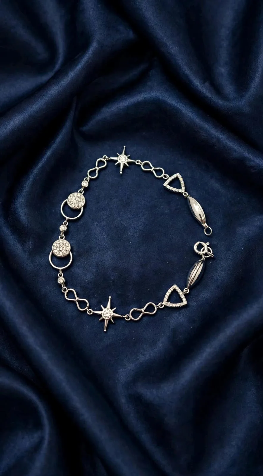 Star & Triangle Infinity Charm Bracelet