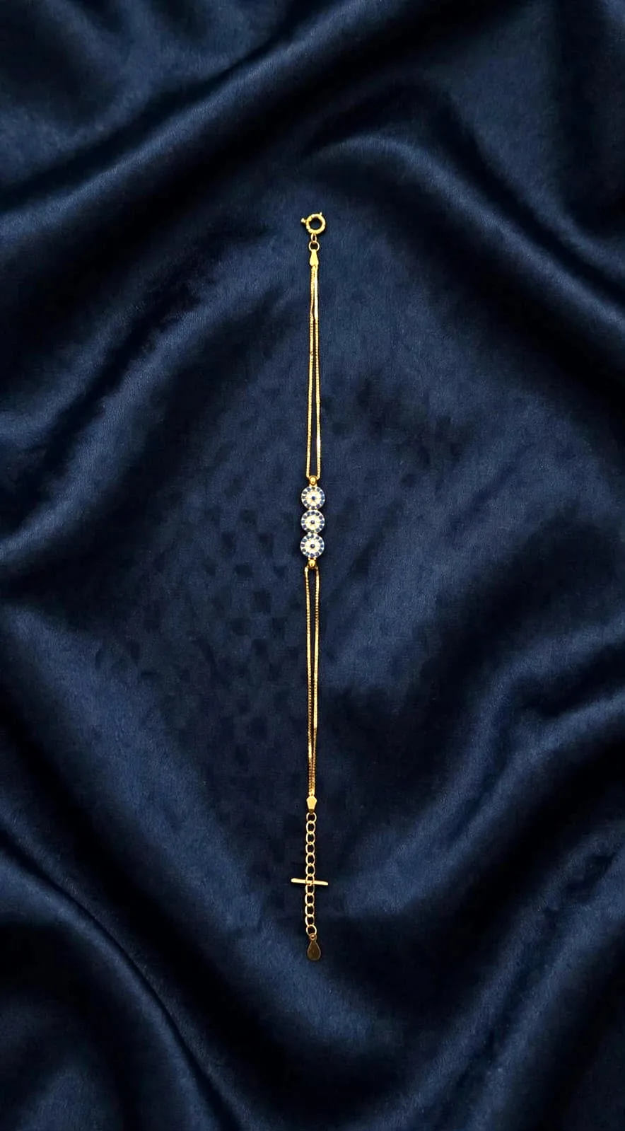 Gold-plated Evil Eye Bracelet