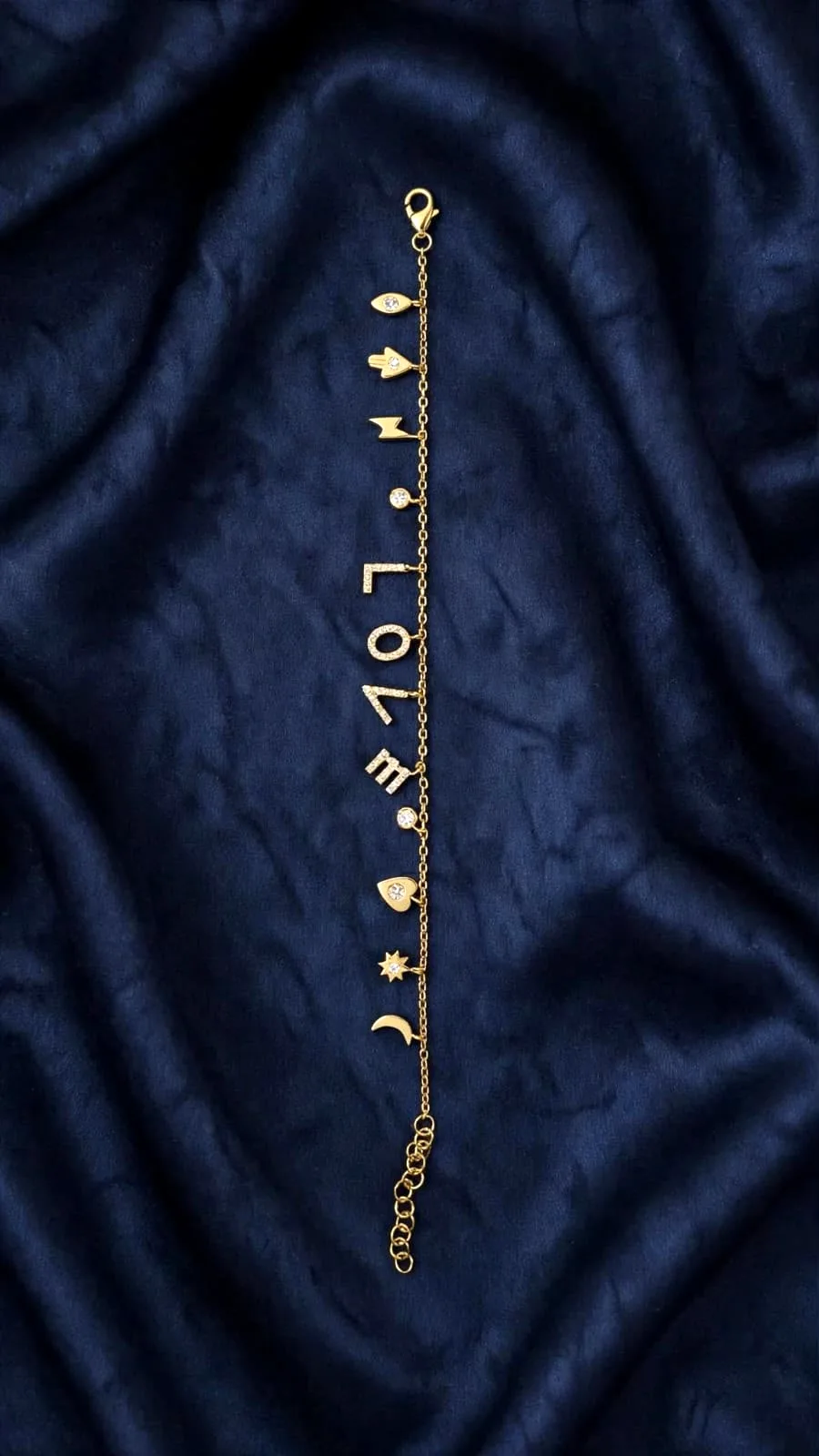 Gold-plated LOVE Charm Bracelet