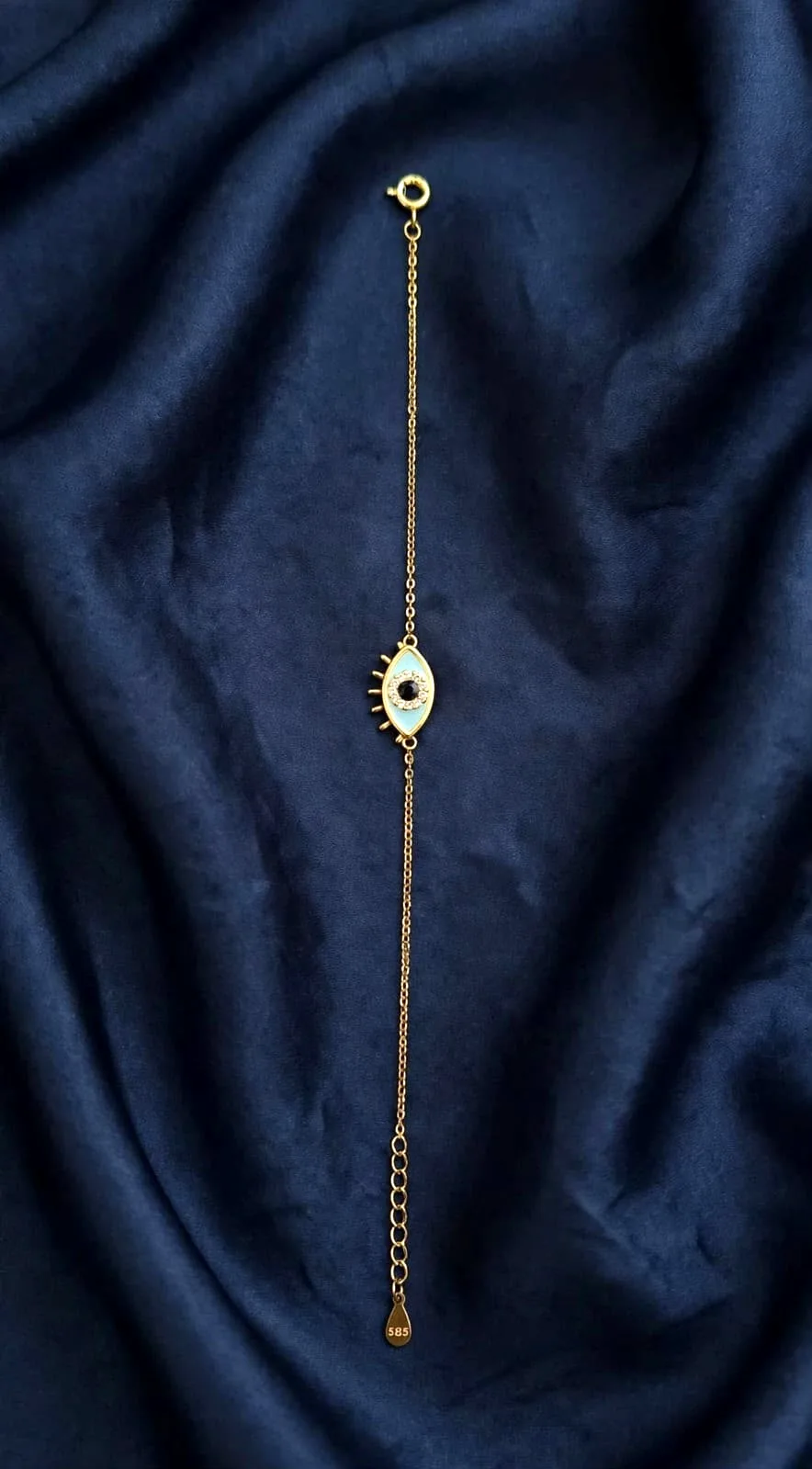 Gold-plated Evil Eye Dainty Bracelet