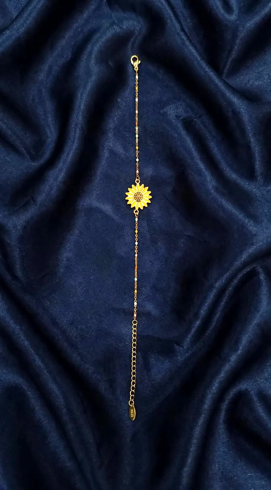 Gold-plated Sunflower Dainty Bracelet