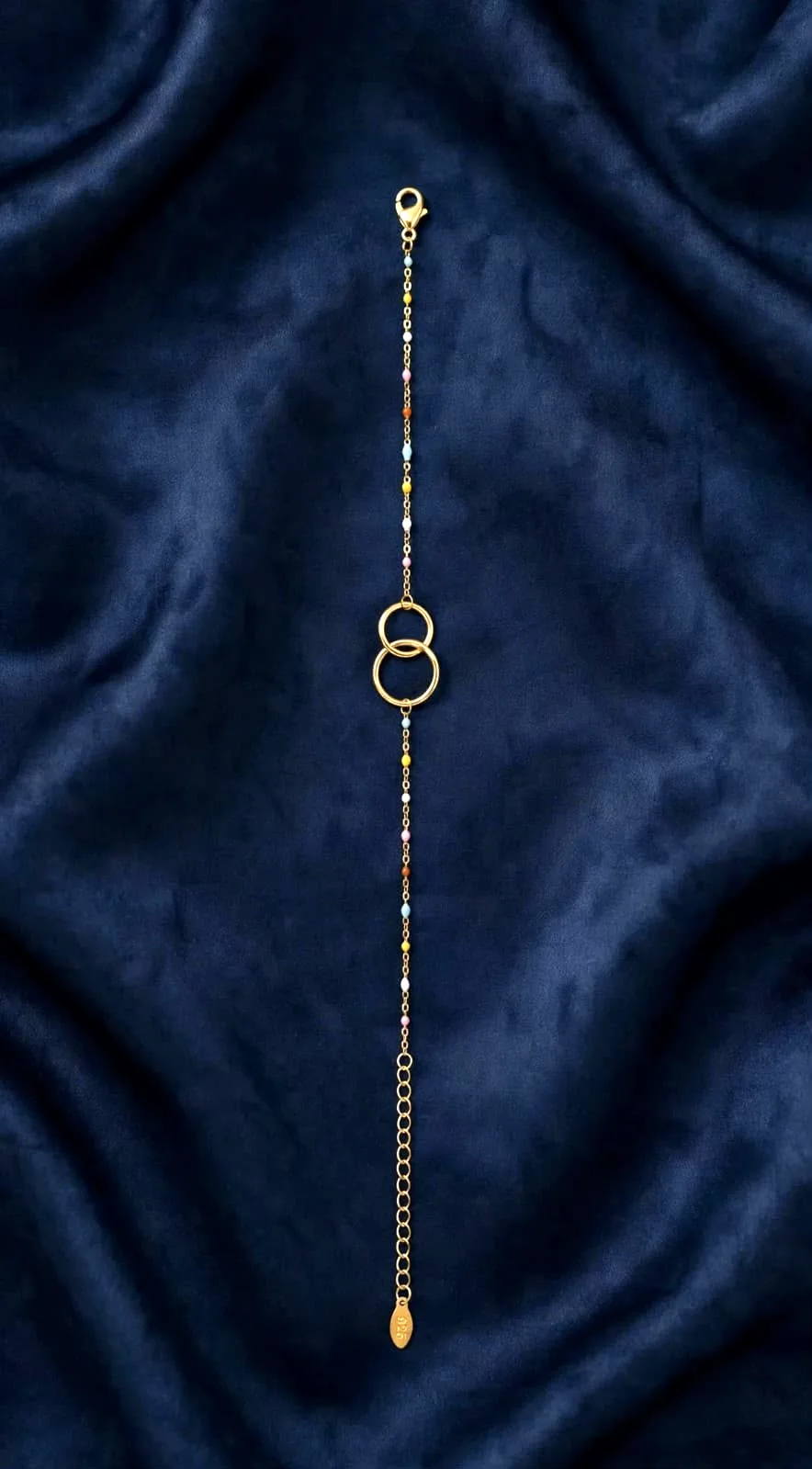Gold-plated Interlocking Rings Bracelet