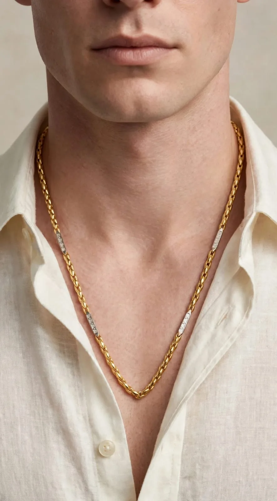 Men's Gold-plated Twist Chain