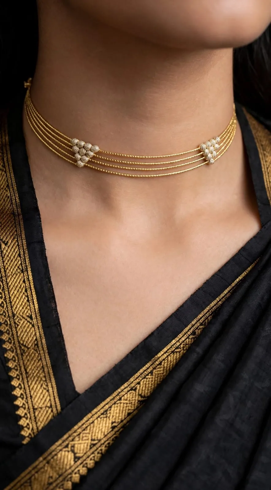 Gold-plated Pearl Accent Choker