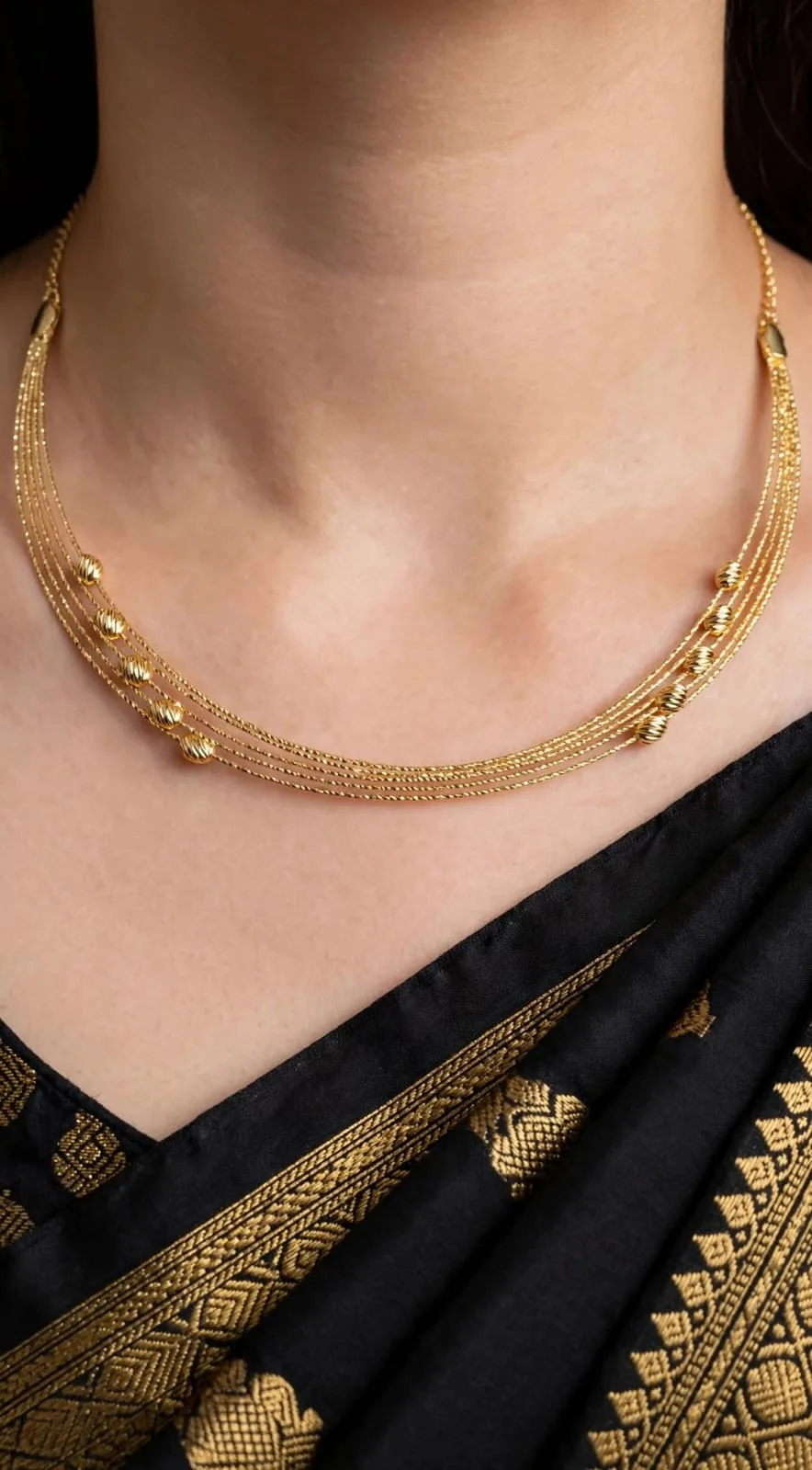 Gold-plated Twisted Strand Necklace